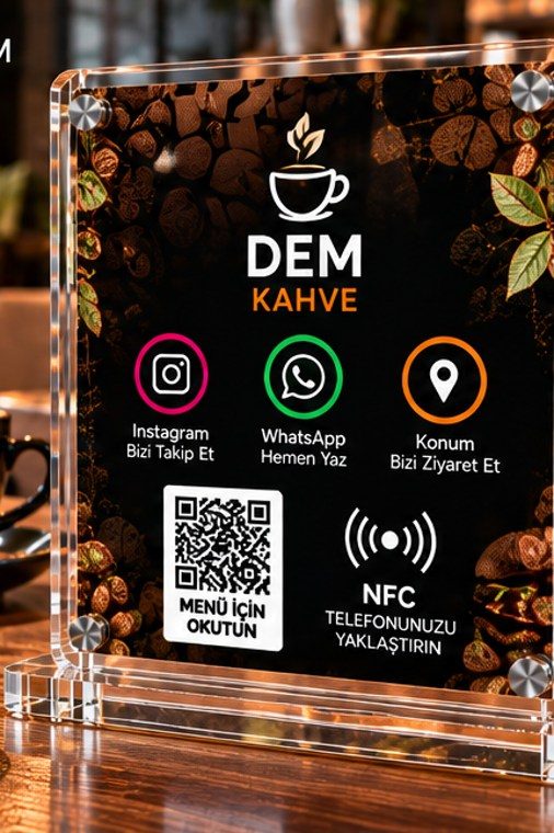 Standard masa standı, kafe masasında